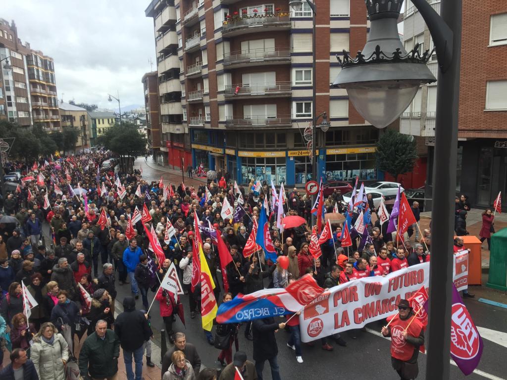 Miles de personas reclaman en la calle un futuro para la comarca Miles de personas reclaman en la calle un futuro para la comarca